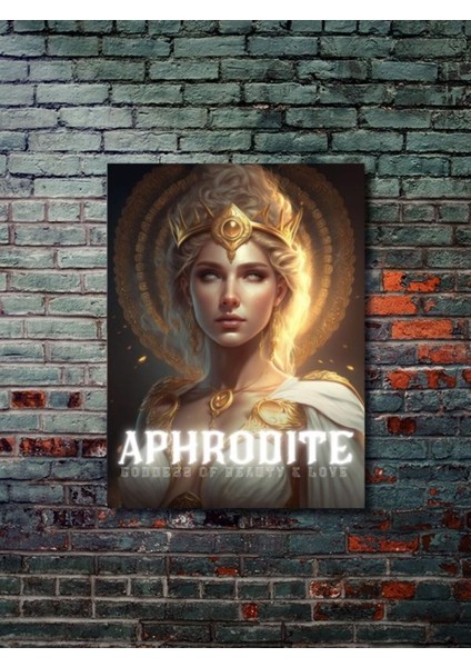 Aphrodite - Eşsiz Tasarım Yunan Tanrıları, Mitoloji, Karakter Posterleri, Özel Tasarım Kağıt Poster,