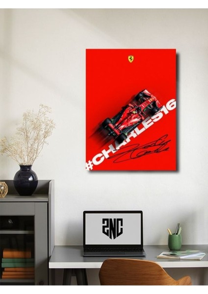 Charles Leclerc - Formula -1 - Eşsiz Tasarım Otomobil Posterleri, Özel Tasarım Kağıt Poster fiyatları