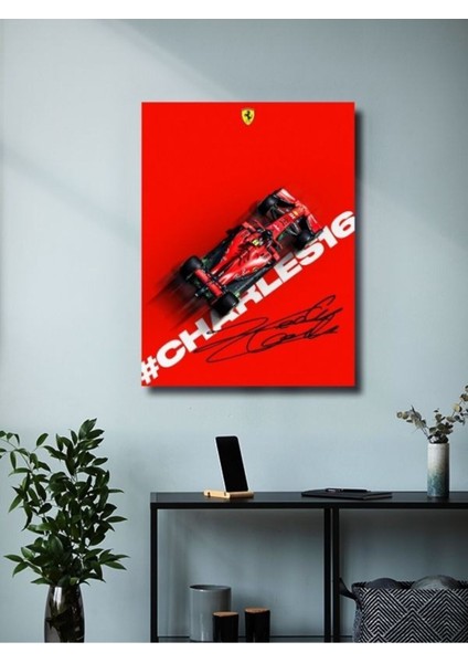 Charles Leclerc - Formula -1 - Eşsiz Tasarım Otomobil Posterleri, Özel Tasarım Kağıt Poster modelleri
