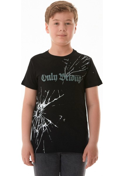 %100 Pamuk Yazı Baskılı Erkek Çocuk Tişört fiyatları