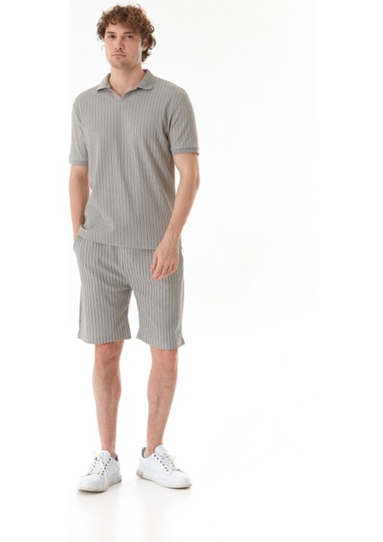 Fitilli Beli Lastikli Şort