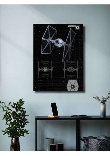 Tie Fighter - Star Wars - Gemi Şemaları - Film & Dizi Posterleri, Özel Tasarım Kağıt Poster modelleri