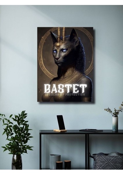 Bastet - Eşsiz Tasarım Mısır Tanrıları, Mitoloji, Karakter Posterleri, Özel Tasarım Kağıt Poster, modelleri