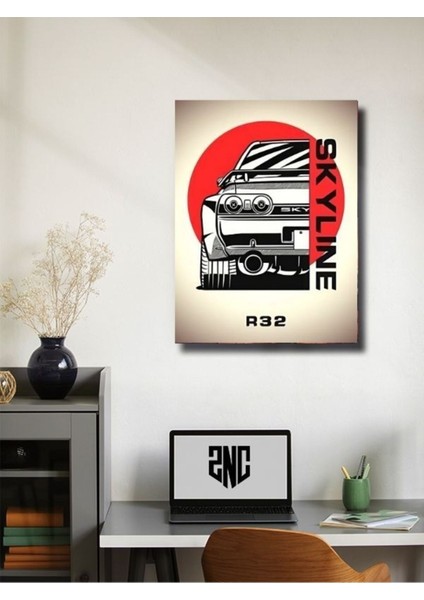 Skyline R32 - Nissan - Eşsiz Tasarım Motosiklet Posterleri, Özel Tasarım Kağıt Poster fiyatları