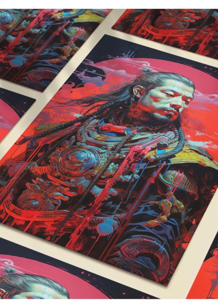 Samuray, Eşsiz Tasarım Tarih, Mitoloji, Karakter Posterleri, Özel Tasarım Kağıt Poster, fırsatları