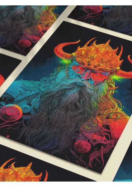 Odin, Eşsiz Tasarım Tarih, Mitoloji, Karakter Posterleri, Özel Tasarım Kağıt Poster, fırsatları