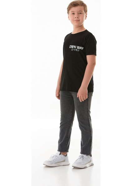 Own Way Yazı Baskılı Erkek Çocuk Tişört fiyatları