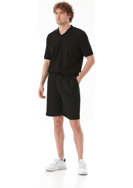 Fitilli Beli Lastikli Şort