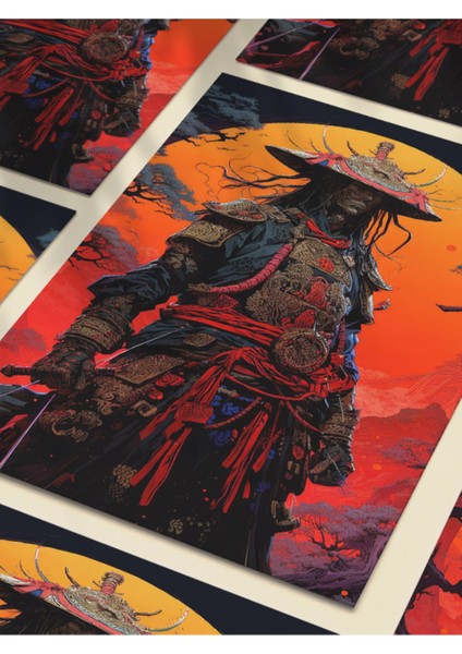 Samuray, Eşsiz Tasarım Tarih, Mitoloji, Karakter Posterleri, Özel Tasarım Kağıt Poster, fırsatları