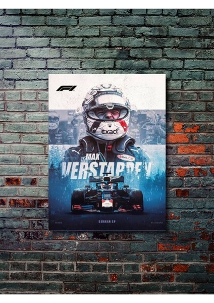 Max Verstappe - Formula -1 - Eşsiz Tasarım Otomobil Posterleri, Özel Tasarım Kağıt Poster