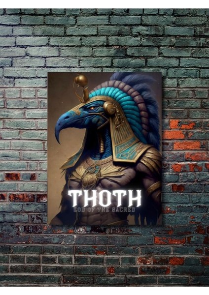 Thoth - Eşsiz Tasarım Mısır Tanrıları, Mitoloji, Karakter Posterleri, Özel Tasarım Kağıt Poster,