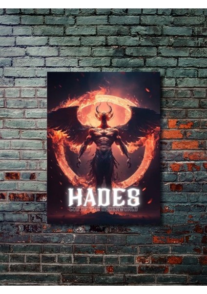 Hades - Eşsiz Tasarım Yunan Tanrıları, Mitoloji, Karakter Posterleri, Özel Tasarım Kağıt Poster,