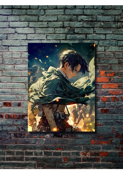 Levi - Attack On Titan - Anime & Manga Posterleri, Özel Tasarım Kağıt Poster, Duvar Sanatı