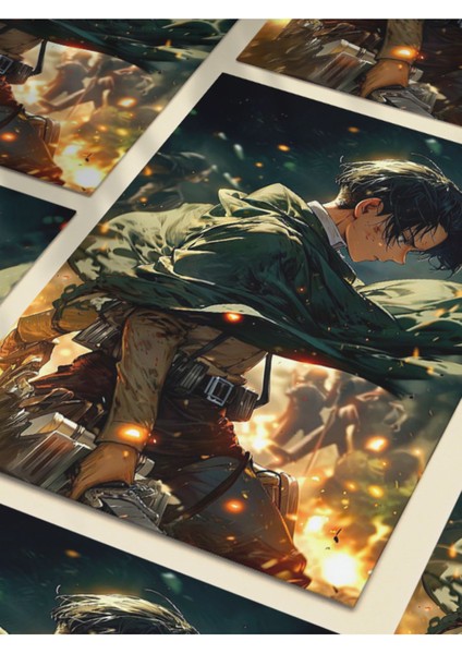 Levi - Attack On Titan - Anime & Manga Posterleri, Özel Tasarım Kağıt Poster, Duvar Sanatı fırsatları