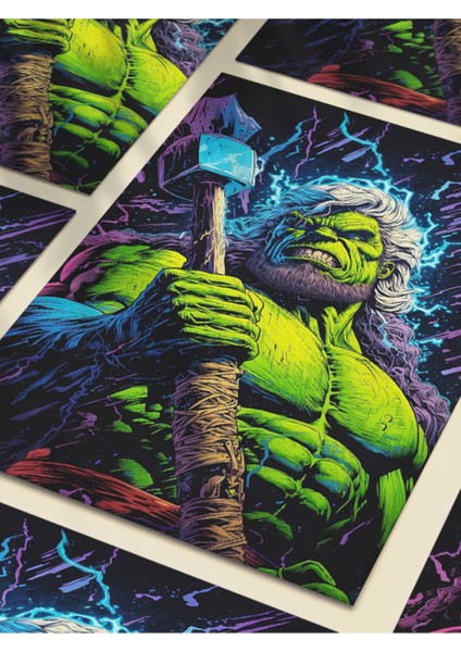 Thor, Hulk, Eşsiz Tasarım Tarih, Mitoloji, Karakter Posterleri, Özel Tasarım Kağıt Poster, fırsatları