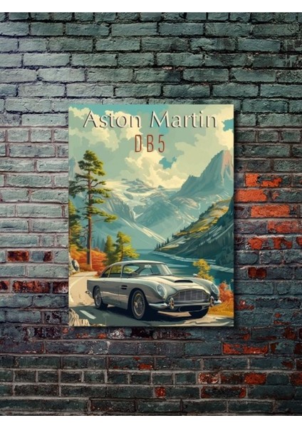 Aston Martin Db5, Eşsiz Tasarım Otomobil Posterleri, Özel Tasarım Kağıt Poster