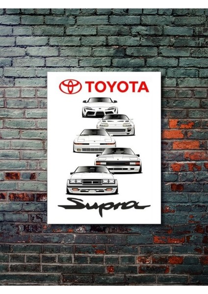 Toyota - Supra Serisi - Eşsiz Tasarım Motosiklet Posterleri, Özel Tasarım Kağıt Poster