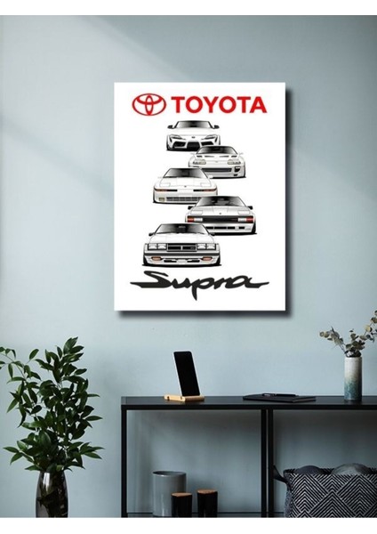 Toyota - Supra Serisi - Eşsiz Tasarım Motosiklet Posterleri, Özel Tasarım Kağıt Poster modelleri