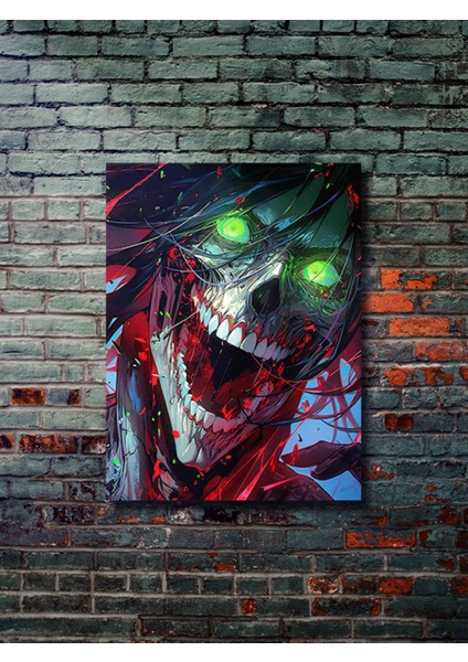 Eren Jaeger - Attack On Titan - Anime & Manga Posterleri, Özel Tasarım Kağıt Poster, Duvar Sanatı