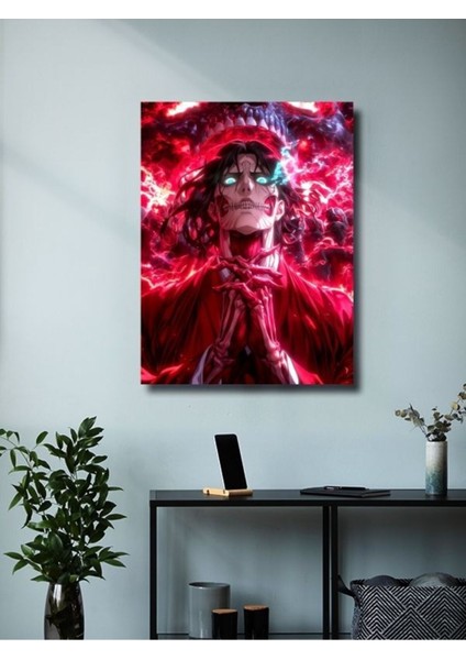 Eren Jaegerr - Attack On Titan, Anime - Manga Serisi, Özel Tasarım Kağıt Poster, Duvar Sanatı modelleri