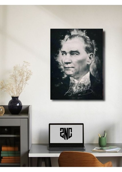 Mustafa Kemal Atatürk - Önemli Kişiler, Tarihi Kişiler, Özel Tasarım Kağıt Poster, Duvar Sanatı