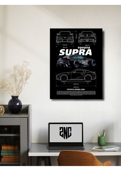Toyota Supra - Eşsiz Tasarım Otomobil Posterleri, Özel Tasarım Kağıt Poster fiyatları