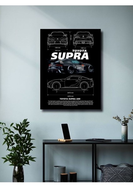 Toyota Supra - Eşsiz Tasarım Otomobil Posterleri, Özel Tasarım Kağıt Poster modelleri