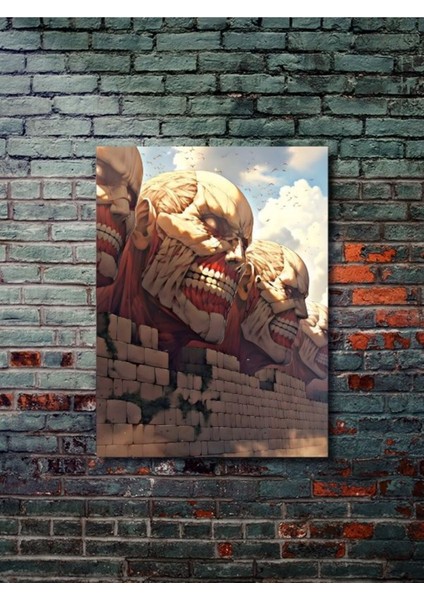 Colossal Titan - Attack On Titan, Anime - Manga Serisi, Özel Tasarım Kağıt Poster, Duvar Sanatı