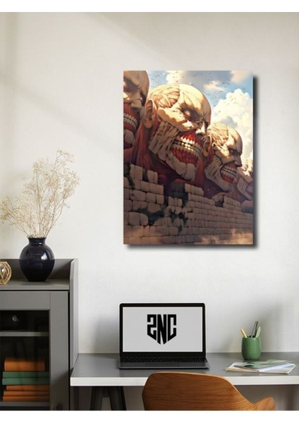 Colossal Titan - Attack On Titan, Anime - Manga Serisi, Özel Tasarım Kağıt Poster, Duvar Sanatı fiyatları