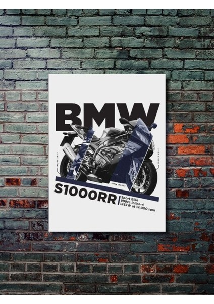 S1000RR - Bmw - Eşsiz Tasarım Motosiklet Posterleri, Özel Tasarım Kağıt Poster