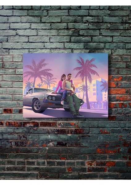 Gta 6 (Vı) - Gaming Posterleri, Özel Tasarım Kağıt Poster, Duvar Sanatı