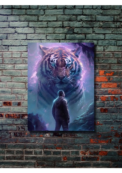 Kaplan Teması, Özel Tasarım Kağıt Poster, Duvar Sanatı