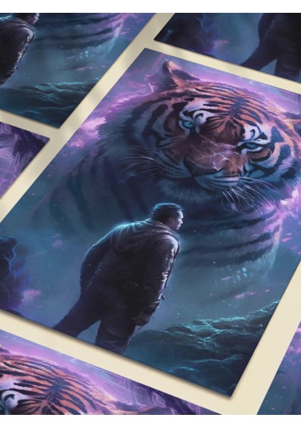 Kaplan Teması, Özel Tasarım Kağıt Poster, Duvar Sanatı fırsatları