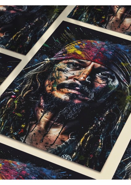 Jack Sparrow, Karayip Korsanları, Film, Dizi, Karakter Posterleri, Özel Tasarım Kağıt Poster, fırsatları