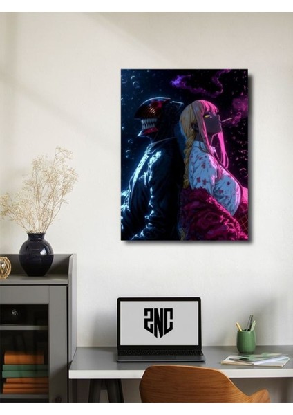 Denji - Makima - Chainsaw Man, Anime - Manga Serisi, Özel Tasarım Kağıt Poster, Duvar Sanatı fiyatları