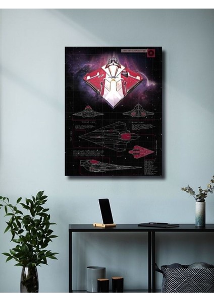 Jedi Starfighter - Star Wars - Gemi Şemaları - Film & Dizi Posterleri, Özel Tasarım Kağıt Poster modelleri
