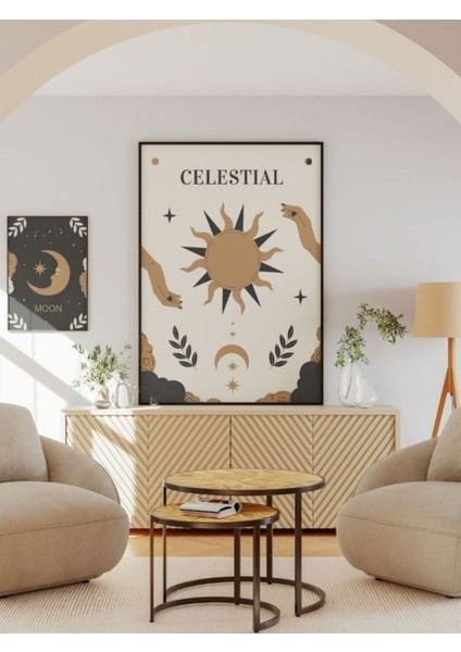 Bohem Minimalist Tasarım, Boho Sanatı Posterleri, Özel Tasarım Kağıt Poster