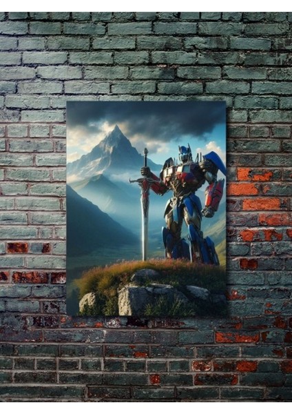 Optimus Prime - Transformers - Dizi, Film ve Karakter Özel Tasarım Poster Serisi, Eşsiz Tasarım,