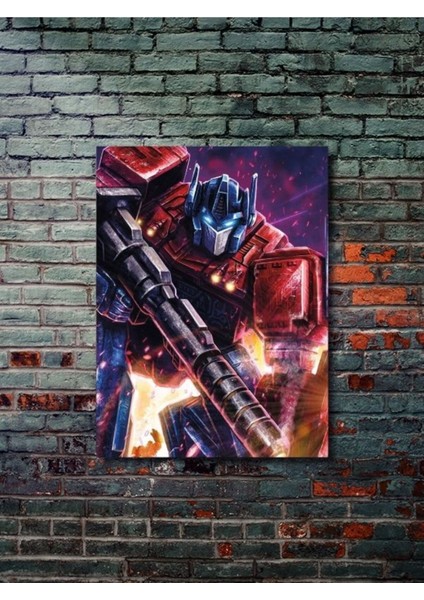 Optimus Prime - Transformers - Dizi, Film ve Karakter Özel Tasarım Poster Serisi, Eşsiz Tasarım,