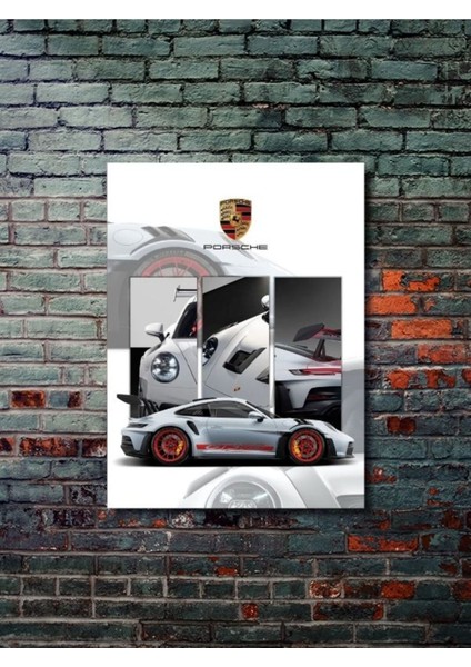 Porsche 911 Gt3 Rs, Eşsiz Tasarım Otomobil Posterleri, Özel Tasarım Kağıt Poster