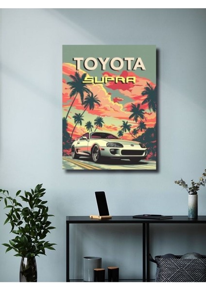 Toyota Supra, Eşsiz Tasarım Otomobil Posterleri, Özel Tasarım Kağıt Poster modelleri