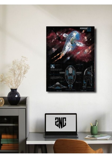 Jango Fett Slaveı - Star Wars - Gemi Şemaları - Film & Dizi Posterleri, Özel Tasarım Kağıt Poster fiyatları