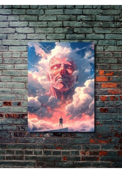 Colossal Titan - Attack On Titan, Anime - Manga Serisi, Özel Tasarım Kağıt Poster, Duvar Sanatı
