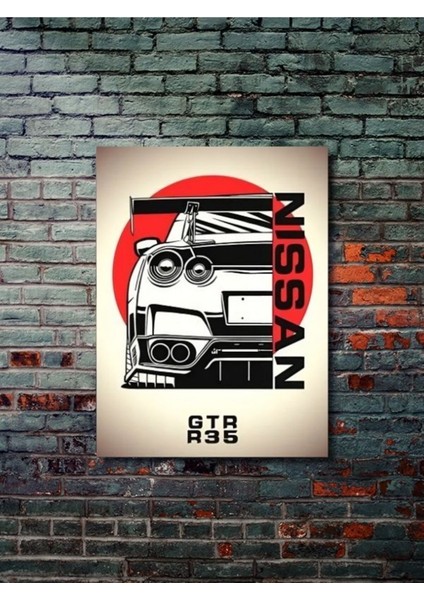 Skyline Gtr 35 - Nissan - Eşsiz Tasarım Motosiklet Posterleri, Özel Tasarım Kağıt Poster