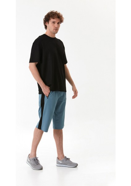 98 Baskılı Cebi Fermuarlı Kapri