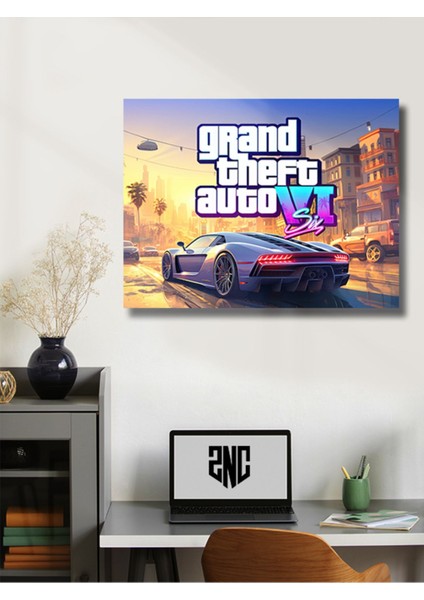 Gta 6 (Vı) - Gaming Posterleri, Özel Tasarım Kağıt Poster, Duvar Sanatı modelleri