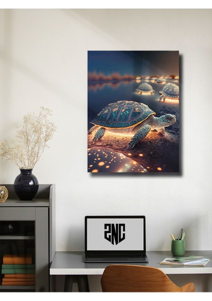 Kaplumbağa Teması, Özel Tasarım Kağıt Poster, Duvar Sanatı modelleri