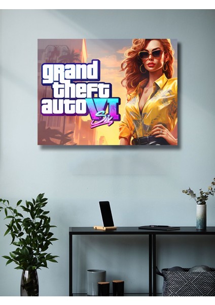 Gta 6 (Vı) - Gaming Posterleri, Özel Tasarım Kağıt Poster, Duvar Sanatı fiyatları