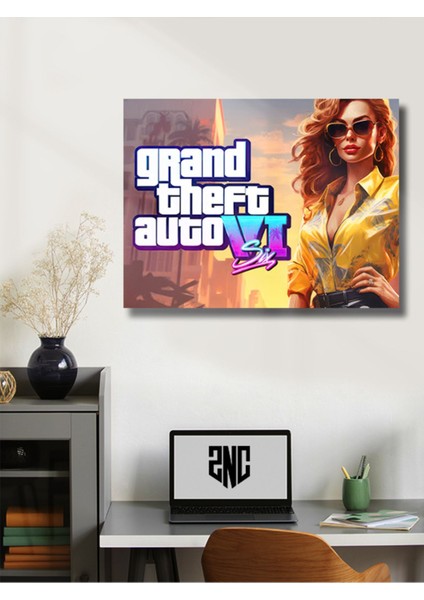 Gta 6 (Vı) - Gaming Posterleri, Özel Tasarım Kağıt Poster, Duvar Sanatı modelleri