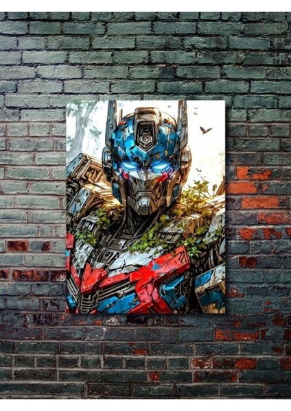 Optimus Prime - Transformers - Dizi, Film ve Karakter Özel Tasarım Poster Serisi, Eşsiz Tasarım,